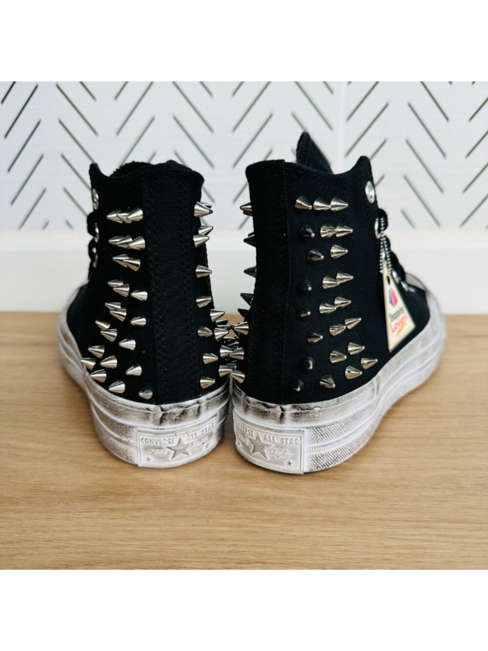 ❤️Rare Converse Chuck 70 Hi Womens Shoes Sz 5 Studded Sneaker Edge Punk A07207C - Picture 6 of 13